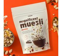 Prozìs Magnificent Muesli 700 gr (2 confezioni da 350 gr) - Cereali, avena, semi e frutta secca per una Colazione Proteica - Pochissimi Zuccheri - Multi gusti a scelta (700 gr, cioccolato fondente)