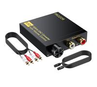PROZOR 192kHz Convertitore DAC Supports DTS Convertitore da 5.1CH Ottico Coassiale a L/R con Tre Cavi Convertitore da Ottico a L/R Volume Regolabile Adattatore Toslink per TV Computer Set-top PS4