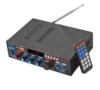PROZOR Amplificatore Audio 800W HiFi Stereo Bluetooth 5.0 Power Amplifier con Telecomando Volume Regolabile Supporta AMP Digital Sound Radio FM Radio TF SD Card Due microfoni per Auto e Casa
