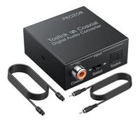 PROZOR Convertitore Audio Digitale a SPDIF Toslink Ottico o da Toslink a Coassiale Convertitore Bidirezionale da Digitale Coassiale Supporta DTS/Dolby-AC3 Convertitori Audio per PS4 Blu-ray UHD TV