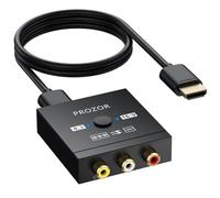 PROZOR Convertitore da RCA a HDMI, convertitore da AV a HDMI 1080p con conversione 16:9/4:3, mini adattatore CVBS audio video composito supporta PAL/NTSC per Wii/PS1/PS2/N64