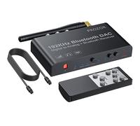PROZOR Convertitore DAC con Telecomando IR Convertitore Audio con Ricevitore Bluetooth Adattatore Audio Digitale ad Analogico Supporta Controllo Volume/Muto/ON/OFF DAC Telecomando LPCM/PCM