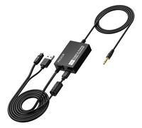 PROZOR Adattatore Ottico Jack 3.5 Volume Regolabile 192KHz DAC con Chip Amplificatore Audio Convertitore Audio Digitale Analogico Ingresso Toslink Uscita Jack 3.5mm per TV DVD Console di Videogioco
