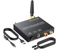 PROZOR DAC Convertitore Audio Digitale 192 khz con Ricevitore Bluetooth 5.0 Convertitore Coaxial Toslink ad Analogico Stereo L/R con 3.5mm Jack Adattatore Audio Supporta ON/OFF