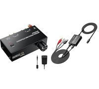 PROZOR Preamplificatore Phono Volume Regolabile Ingresso RCA e Uscita Tipo RCA e 1/4’’ TRS PreAmp+Adattatore da Audio Analogico L/R a Ottico Toslink SPDIF Digitale per HDTV Giradischi CD DVD