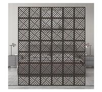 PRPRP Pannelli divisori sospesi in Legno-plastica Impermeabili, for l'arredamento di casa e Ufficio(Black,12Pcs)