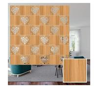 PRPRP Pannello divisorio sospeso Impermeabile, Schermo for la Privacy in Legno e plastica for casa e Ufficio(Natural B,12Pcs)