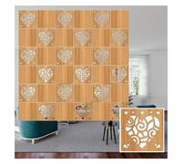 PRPRP Pannello divisorio sospeso Impermeabile, Schermo for la Privacy in Legno e plastica for casa e Ufficio(Natural a,12Pcs)