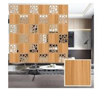 PRPRP Pannello divisorio sospeso in Legno Impermeabile 11,4" x11,4 Cavo(Natural B,12Pcs)