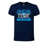 PRS - T-Shirt Napoli Tifoso,Maglietta anema e Core,Tshirt scidetto Napoli,Tifoso partenopeo,Maglietta Mezza Manica Sportiva Blu (IT, Testo, L, Regular, Regular, Blu Navy)