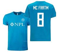 PRS - Tshirt Tifoso del Napoli Calcio,Maglietta MC fratm,Tshirt Personalizzabile con Logo o Testo,Maglietta Omaggio al Calciatore Scozzese del Napoli (IT, Testo, XL, Regular, Regular, Azzurro)