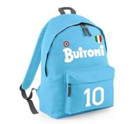 PRS - Zaino sportivo tifoso Napoli,zaino ricordo del Primo Scudetto del Napoli 1987/88,zaino casual per scuola,vacanza, stadio,tempo libero (Azzurro)
