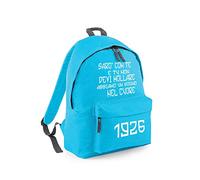 PRS - Zaino Tifoso Napoli, citazione, saro' con te e tu non devi mollare,zaino Backpack Ultras Napoli Identità partenopea zaino per scuola,stadio,tempo libero,Azzurro 42X31X21