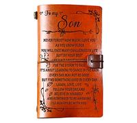 PRSTENLY Regali per il diario in pelle del figlio, regalo per mio figlio, 140 pagine, diario ricaricabile, regalo di compleanno di Natale per figlio da mamma papà