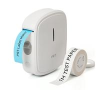 PRT Label Makers Machine with Tape Built-in Cutter Portable Bluetooth Handheld Sticker Printer for Home Office Organization iOS Android Mini Inkless Labeler USB Rechargeable- White