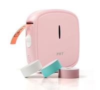 PRT Mini Etichettatrice Portatile - Ricarica Etichette Adesive (3 Rotolo), Bluetooth Stampante Termica Etichette for iOS & Android, Rosa