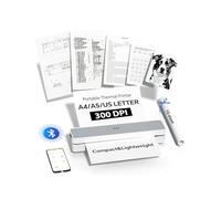 PRT Stampante portatile wireless da viaggio, supporto per stampante termica Bluetooth 8,5 "x 11" US Letter A4 A5, compatibile con iPhone, Android e laptop, stampante senza inchiostro per ufficio,