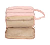 Prtable Makeup Bag, Synthetic Leather Versatile Travel Makeup Bag Large Capacity Waterprf Easy Cleaning Sturdy (Color : Pink)