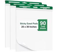 Prudiut 3 Pack Sticky Easel Pads 25 x 30 Inches Flip Chart Paper Large Sticky Notes
