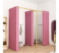 PRUJOY Spogliatoi Negozio di Abbigliamento Mobile Struttura del camerino Spogliatoio temporaneo Ampio Spazio Spogliatoio Centro Commerciale Mobili per Camera da Letto (Pink 190x90CM)