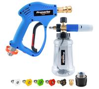 Prunarbo Pistola Schiuma Lavaggio Auto Lancia Foam con 5 ugelli, Adattatore di Collegamento Rapido compatibile con Nilfish/Bosch Series