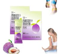 Prune Lotus Leaf Juice, Prune Juice Organic, Prunus Lotus Leaf Juice Solid Drink Jelly Dietary Fiber Prunus Juice (2 PCS)