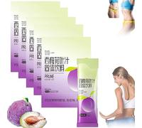 Prune Lotus Leaf Juice, Prune Juice Organic, Prunus Lotus Leaf Juice Solid Drink Jelly Dietary Fiber Prunus Juice (5 PCS)