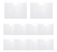 PRUNIG 10 Pezzi Porta Tagliando Assicurazione Auto 10x8 cm, Tasca Adesiva Parabrezza Trasparente per Pass Disabili, Ticket Parcheggio, Permesso Residenti e Bollo - Impermeabile in PVC