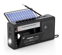PRUNUS J-360 Radio Cassette AM/FM/SW, Mangiacassette Portatile, Cassette Player, Solare/Batteria Ricaricabile, Lettore Musicassette con Bluetooth, Torcia,Jack per Cuffie, USB e 32 GB TF Card.