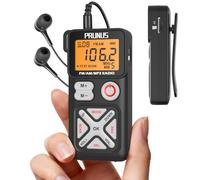 PRUNUS J-988 Mini Radio Portatile AM/FM, Radiolina Ricaricabile
