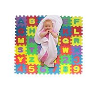 Pruojhw 36 pezzi tappetino da gioco per bambini, tappetino puzzle in schiuma da 11,8 x 11,8 pollici con numeri e alfabeti colorati, tappetino impermeabile in EVA per, ragazzi e ragazze, facile da