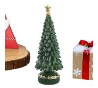 Pruojhw Albero di Natale in resina sintetica | Decorazione da tavolo come centro e decorazione del paesaggio,Figura decorativa dell'albero di Natale | Per camera da letto, ufficio, giardino, feste
