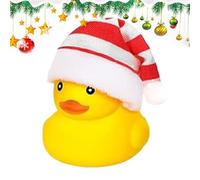 Pruojhw Anatre di gomma di Natale | galleggiante per bambini | Anatre squittii galleggianti nella vasca da bagno giocattolo portatile per Natale, lauree, feste in piscina