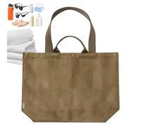 Pruojhw Borsa Da Spiaggia In Maglia | Borsa Organizzatore Di Stoccaggio In Maglia - Portatile Per Uso Esterno,Per Viaggi Vacanze Spiaggia Piscina Nuoto Campeggio Picnic Palestra Scuola