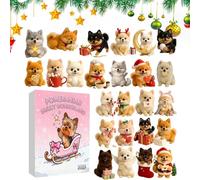 Pruojhw Calendario 'Avvento Conto Alla Rovescia - Ornamento in acrilico 2D con design di cane, calendario del conto alla rovescia per ornamenti | per uomini, donne, giovani, adolescenti