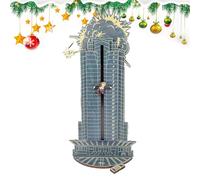 Pruojhw Conto Alla Rovescia Di Natale Pannello Da Scrivania | Decorazione Da Tavolo In Legno Contando 24 Giorni Natale - Decorazione Da Tavolo Stagionale Centrale per Ufficio Classe Camera