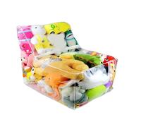 Pruojhw Coperta del di fagiolo in peluche trasparente per bambini impermeabile Cover Storage Potere Copertina in PVC Giocattoli di peluche Stoccaggio Pattumiera
