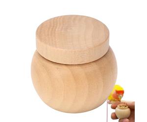 Pruojhw Distributore di cibo a mano per uccellini, scatola di cibo in legno, contenitore per alimenti per uccelli - per gli amanti degli uccelli e delle donne, uso interno ed esterno