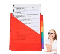 Pruojhw Divisore indice, divisore per raccoglitori ad anelli, divisorio a inserimento Big Tab Page - tasche spesse arcobaleno - organizzazione per il posto di lavoro per la scuola domestica