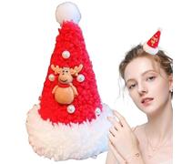 Pruojhw Forcine per capelli natalizie, fermagli per capelli a forma di cappello di Natale, stile classico, per attività scolastiche, feste con amici, feste a tema