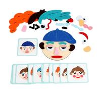 Pruojhw Giocattolo Puzzle Delle Faccine Per Bambini,Gioco Educativo Divertente Con Carte Delle Emozioni | Giocattolo Per L'Espressione Emotiva | Per Bambini Piccoli Scuola Materna Casa Scuola