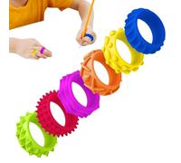 Pruojhw Giocattolo sensoriale anti-stress per bambini | Gadjet lenitivi per emozioni e ansia | Gioco sensoriale anti-stress con anelli in silicone - per viaggi in casa viaggi dormitorio picnic adulti