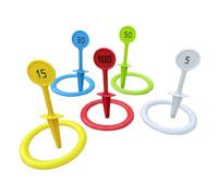 Pruojhw Gioco di lancio ad anelli per adulti | Colorato gioco di lancio interattivo, giocattolo da giardino per famiglie, bambini, ragazze, per interni, esterni, giardino, casa sulla spiaggia