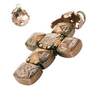 Pruojhw Gioielli a forma di | piccolo medaglione retrò | ciondolo a forma di sfera pieghevole e trasformabile, regalo per amici fratellanza festa compleanno viaggio quotidiano matrimonio