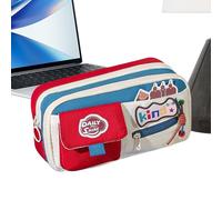 Pruojhw Kit | Grande Capacità Astuccio per Matite Vintage | Stile Retrò Estetico Astuccio a Matite Zip Grande Capacità per College Classe Viaggiare Trucco Forniture | per, Lago blu, Se référer au