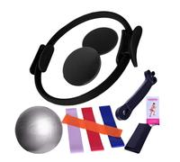 Pruojhw Kit Pilates | 10 Pezzi Fasce Elastiche di Resistenza Portatili Antiscivolo - Set Di Attrezzatura Pilates,per Allenamento Muscolare Squat Controllo Peso Giardino Esterno Viaggio Interno Sport