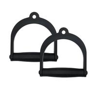 Pruojhw Maniglia A D per Cavo,Attrezzatura Fitness Robusta a Forma di D,2 Pezzi Maniglie con Bande Elastiche | per Estensione Tricipiti, Curl Bicipiti, LAT Pulldown, Remo, e Bodybuilder