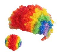Pruojhw Parrucche da clown per donne - per capelli per cosplay elastico fascia per capelli | Halloween parrucche per adulti - per palla in maschera Halloween donne bambini circo Natale