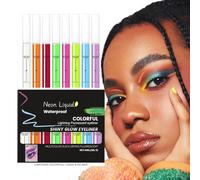 Pruojhw Penna Per Eyeliner Liquido - Si Al Buio,Eyeliner Fluorescente Da Trucco - Per Viaggi Viaggio Di Lavoro All'Aperto Scuola Halloween Natale Indossaggio Quotidiano Performance Sul Palco