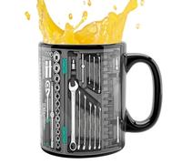 Pruojhw Per Caffè | Ceramica Da 350ml Per Acqua E Latte,Design Kit Strumenti Meccanici 2D Per Bevande | Per Casa Scuola Appartamento Università Soggiorno Sala Studio Cucina Soggiorno